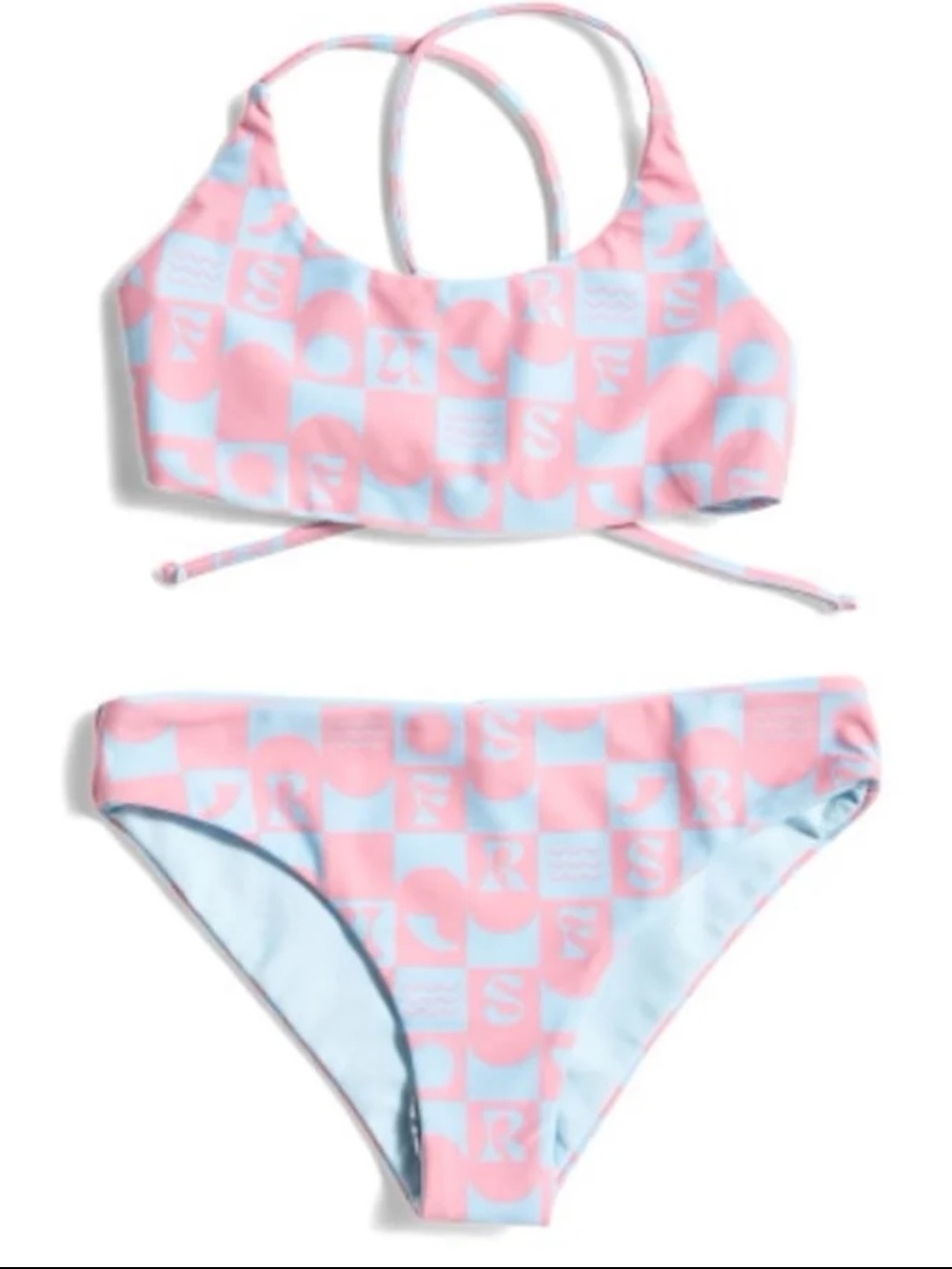 New Feather 4 Arrow Girls' Reversible Two-Piece Swim Set,Price is Firm